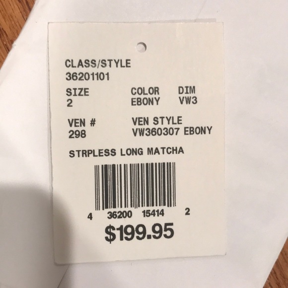 Long Strapless Bridesmaid Dress with Belt - Picture 7 of 7